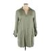 C&C California Casual Dress - Shirtdress: Green Dresses - Women's Size X-Large