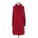 Banana Republic Casual Dress - Sweater Dress: Burgundy Dresses - Women's Size Small