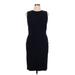 Ann Taylor Casual Dress - Midi: Black Solid Dresses - Women's Size 14