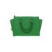 MICHAEL Michael Kors Leather Satchel: Green Solid Bags