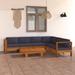 Millwood Pines 7 Piece Patio Lounge Set w/ Cushions Acacia Wood Wood/Natural Hardwoods in Gray | Wayfair AD8D6095EE8C40E389FDD0D3359B792D