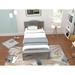 17 Stories Size Bed, Wood Platform Bed Frame w/ Headboard For Kids, Slatted in Gray | Twin | Wayfair CE573B778BDF4DE18478443A66039044