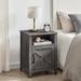 Bauman Farmhouse Nightstand, Bedside Table w/ a Cabinet & Open Compartment Wood in Brown Laurel Foundry Modern Farmhouse® | Wayfair