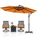 Ivy Bronx Ludelle 106" Cantilever Umbrella w/ Crank Lift Counter Weights Included | 94.5 H x 106 W x 106 D in | Wayfair