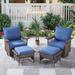 Latitude Run® Wicker Swivel Outdoor Rocking Chairs w/ Cushions & Ottomans | Wayfair 460CCB979F164ED2BF17386FE0D71981