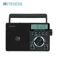 Retekess TR635 Radio portatile AM FM SW Radio a onde corte Radio multibanda Orologio con display per altoparlante grande alimentato a batteria per anziani