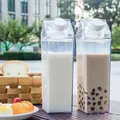 Pichet à lait carré portable HI freins à lait bouteille d'eau tasse à boire transparente clair