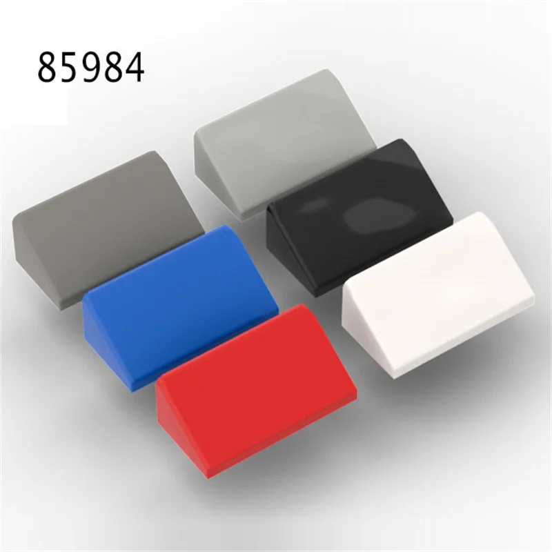 100 stücke MOC Montieren Partikel Kompatibel Mit 85984 Glatte Abgeschrägte Ziegel 1x2 Hang DIY Bausteine 1*2 pädagogisches Spielzeug für Kind Image