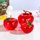Ornements de pomme en cristal rouge fausse figurine de fruit décoration glaçure colorée cadeau