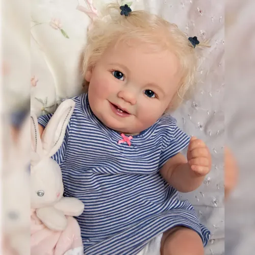 "20 ""niedliche emilia bebe wieder geborene Puppen 3d gemalte Baby puppe mit verwurzeltem Haars"