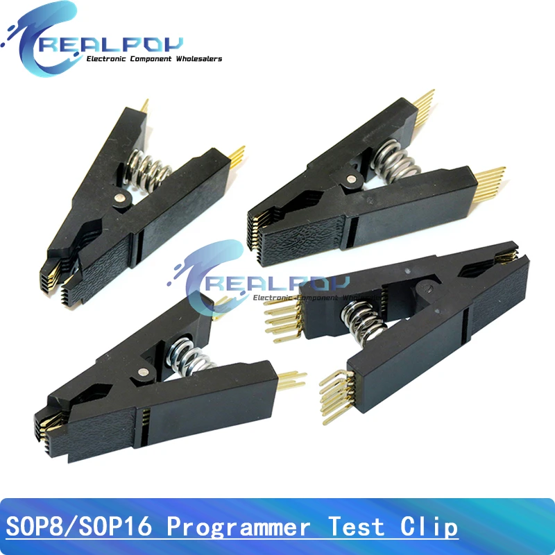 Programmierer Testclip sop8 sop16 sop soic 8 soic 16 soic8 soic16 soic8 dip16 dip 8 pin dip 16 pin ic test klemme ohne kabel Image