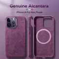 Custodia in pelle Alcantara di lusso italia con MagSafe per iPhone14 Pro Max 14 Plus 12 13 Pro Max