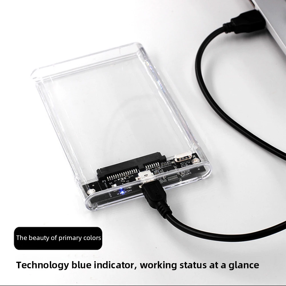 2,5 Zoll HDD/SSD-Gehäuse transparent HDD-SSD-Gehäuse USB 2,0 USB 3,0 mobile Festplatte Fall USB 3,1 Typ C Sata für Laptop-Tablet