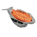 Plateaux de service en métal pour poisson plat de nourriture plat pour four camping intérieur et