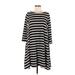 Honey & Lace Casual Dress: Black Stripes Dresses - Women's Size Medium