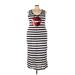 Love Chesley Casual Dress: Ivory Stripes Dresses - Women's Size 3X