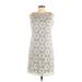 RN Studio By Ronni Nicole Casual Dress - Shift: Ivory Floral Motif Dresses - Women's Size 8