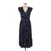 Gap Casual Dress - Midi: Blue Paisley Dresses - Women's Size Medium