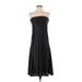 Shein Casual Dress - Slip dress: Black Solid Dresses - Women's Size 2