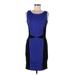 Venus Casual Dress - Sheath: Blue Color Block Dresses - Women's Size 6