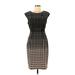 Connected Apparel Casual Dress - Sheath: Black Tweed Dresses - Women's Size 6