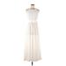 Calvin Klein Casual Dress - Maxi: Ivory Dresses - Women's Size 8