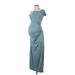 Mother Bee maternity Cocktail Dress: Teal Dresses - Women's Size Small