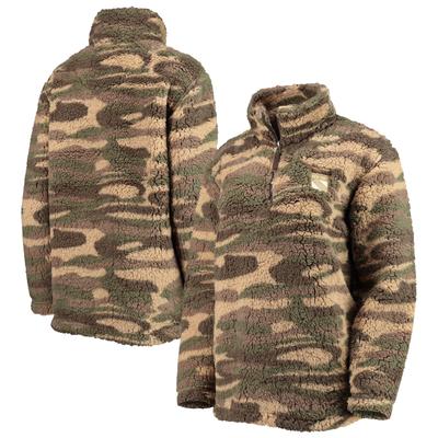 Women's G-III Sports by Carl Banks Camo New York Rangers Sherpa Quarter-Zip Jacket Image