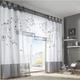 Pastoral Style Tulle Curtain Embroidered Flower For Study Living Room Bedroom