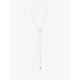 Lariat 14ct Yellow-gold And Pearl Drop Necklace - White - Mizuki Necklaces
