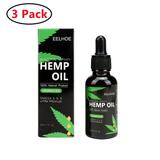 Hemp Oil Organic for Anxiety and Pain Relief - Natural Support Stress Sleep Mood Inflammation Joint Relaxation Focus 3 Pack