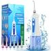 Water Dental Pik Flosser Grinest MGF3 7 Modes Rechargeable Water Dental Pick for Teeth Cleaning Cordless Oral Irrigator Portable IPX7 Waterproof Tooth flossers for Home Travel-White
