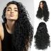 Azrian Beauty Care/Body Care Chemical Fiber Wig Black Long Hair Small Curly Head Cover Matte High-Temperature Silk for Home Use and Travel Mother s Day Gifts