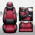 Car Seat Cover Universal Auto Seat Cover PU Leather Car Five Seats Cover Pad Breathable Seat Pad Cushion Car Accessories for Most Model