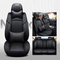 Car Seat Cover Universal Auto Seat Cover PU Leather Car Five Seats Cover Pad Breathable Seat Pad Cushion Car Accessories for Most Model