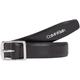 Calvin Klein Damen Gürtel Slim Square Buckle Belt 2.0 aus Leder, Schwarz (Ck Black), 135 cm