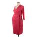 A Pea in the Pod Casual Dress: Red Dresses - Women's Size Medium Maternity