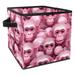 KLURENT Pink Monkey Gorilla Toy Box Chest Collapsible Sturdy Toy Clothes Storage Organizer Boxes Bins Baskets for Kids Boys Girls Nursery Playroom