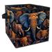 KLURENT Elephant Animal Toy Box Chest Collapsible Sturdy Toy Clothes Storage Organizer Boxes Bins Baskets for Kids Boys Girls Nursery Playroom