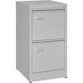 2 Drawer File Cabinet with Lock Metal Vertical File Cabinet Office Home Narrow File Cabinet for A4 Legal/Letter Size Assembly Required (Grey 2 Drawers-Vertical)