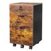 leecrd File Cabinet with 2 Drawers Organization Wood Storage Cabinet with Lock Under Desk