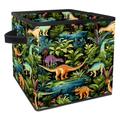 KLURENT Dinosaur Toy Box Chest Collapsible Sturdy Toy Clothes Storage Organizer Boxes Bins Baskets for Kids Boys Girls Nursery Playroom