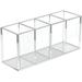 Acrylic Pen Holder 4 Compartments Clear Makeup Brushes Holder Pencil Cup for Home Office and School Countertop Desk Accessory Storage