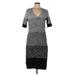 Ann Taylor Casual Dress - Sweater Dress: Gray Marled Dresses - New - Women's Size Large