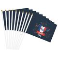 Bastille Day French National Day Flag 5.5 X 8.2 Inch Double Sided Hand Flags For Outdoor Decor Competitions Cheering Or Company Team Activities