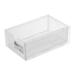 KTMGM Small Desk Organizer Stackable Organizer Drawers Clear Desk Storage Box Stacking Desktop Organizer For Office And Home(Wide Open Version White) -1 Count