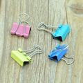 skpabo 60x Colorful Medium Binder Clips Binder Paper Clips Paper Clamps Metal Paper Binder Clips Medium Size Colorful Metal Paper File Binder Clips 15mm Office School Supply Clip