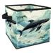 KLURENT Whale Sea Ocean Toy Box Chest Collapsible Sturdy Toy Clothes Storage Organizer Boxes Bins Baskets for Kids Boys Girls Nursery Playroom