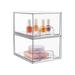 2/4 Pack Stackable Makeup Organizer Storage Drawers Vtopmart 4.4 Tall Acrylic Bathroom Organizers Clear Plastic Undersink Kitchen Cabinets Pantry Organization and Storage Boxes Light