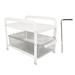 Cup Storage Organizer Shelf 2 Tier Pull Out Countertop Organizer Multifunctional Desktop Storage Rack for Home Office White Yueyuetong